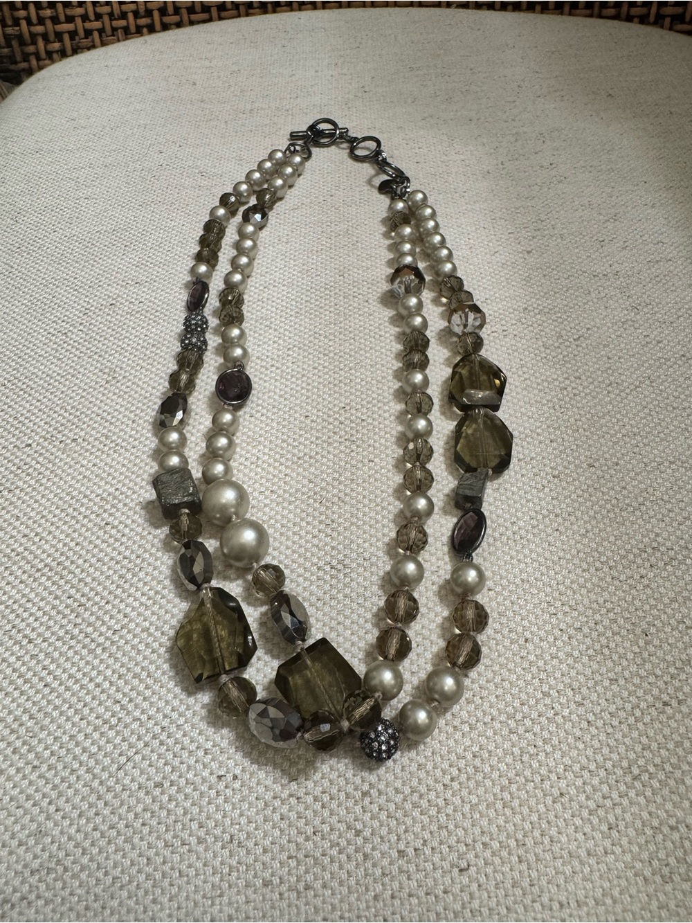 Stella and Dot Beaded Double Strand 20” Necklace
